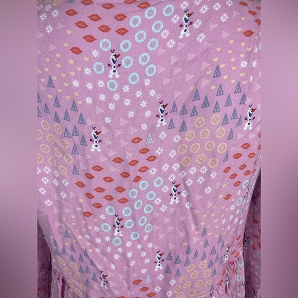 Disney Park Frozen Pink Dress For Adult Olaf Figured Size Small WDW NEW Ana Elsa - Picture 15 of 16